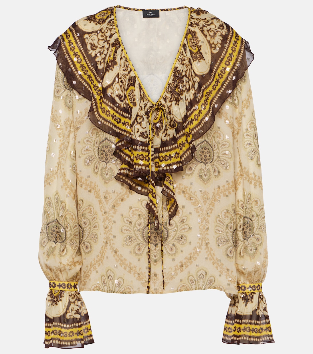 Blusa in misto seta con stampa | Etro