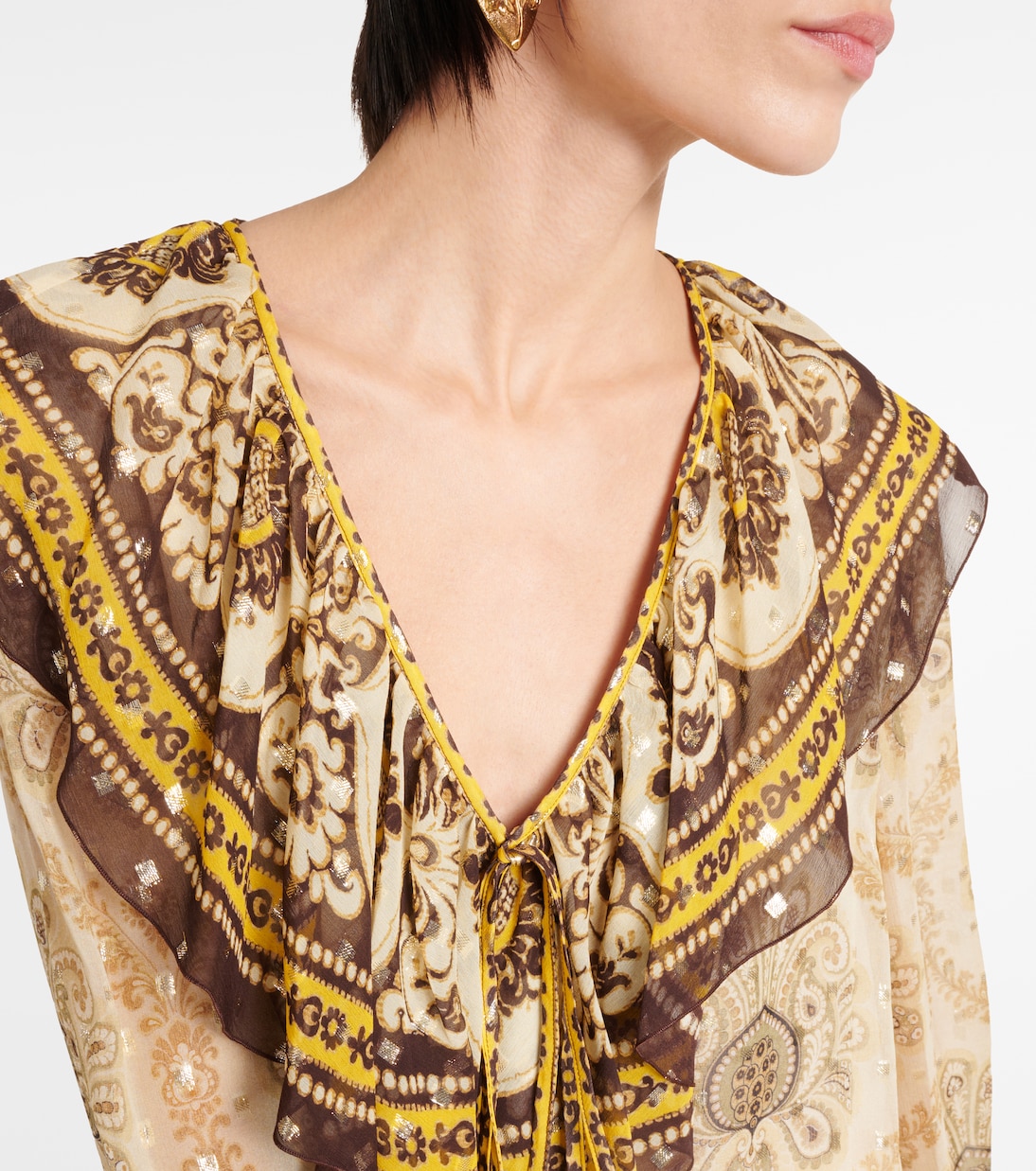 Blusa in misto seta con stampa | Etro