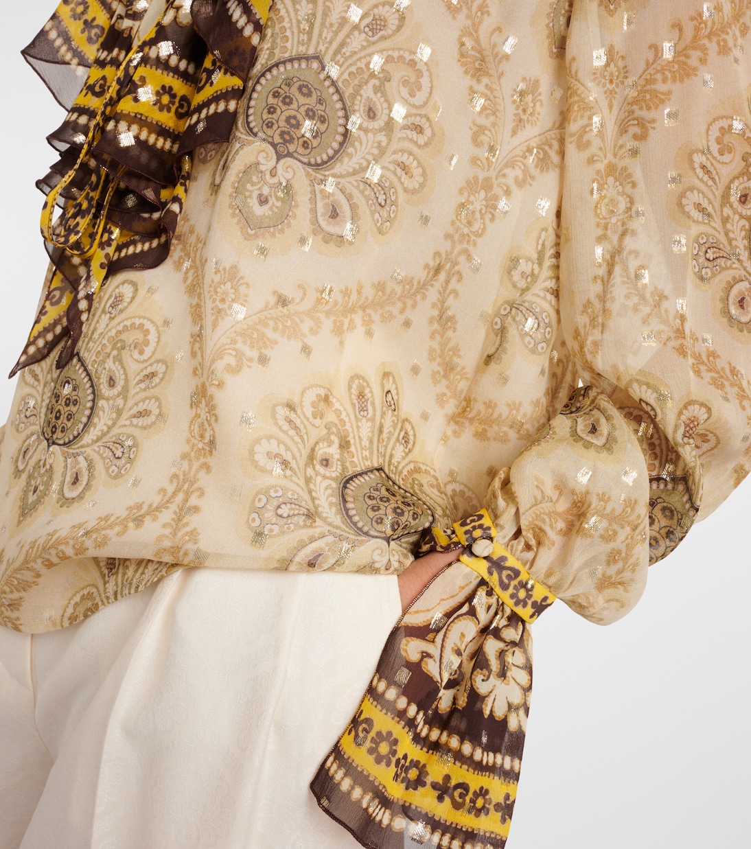 Blusa in misto seta con stampa | Etro
