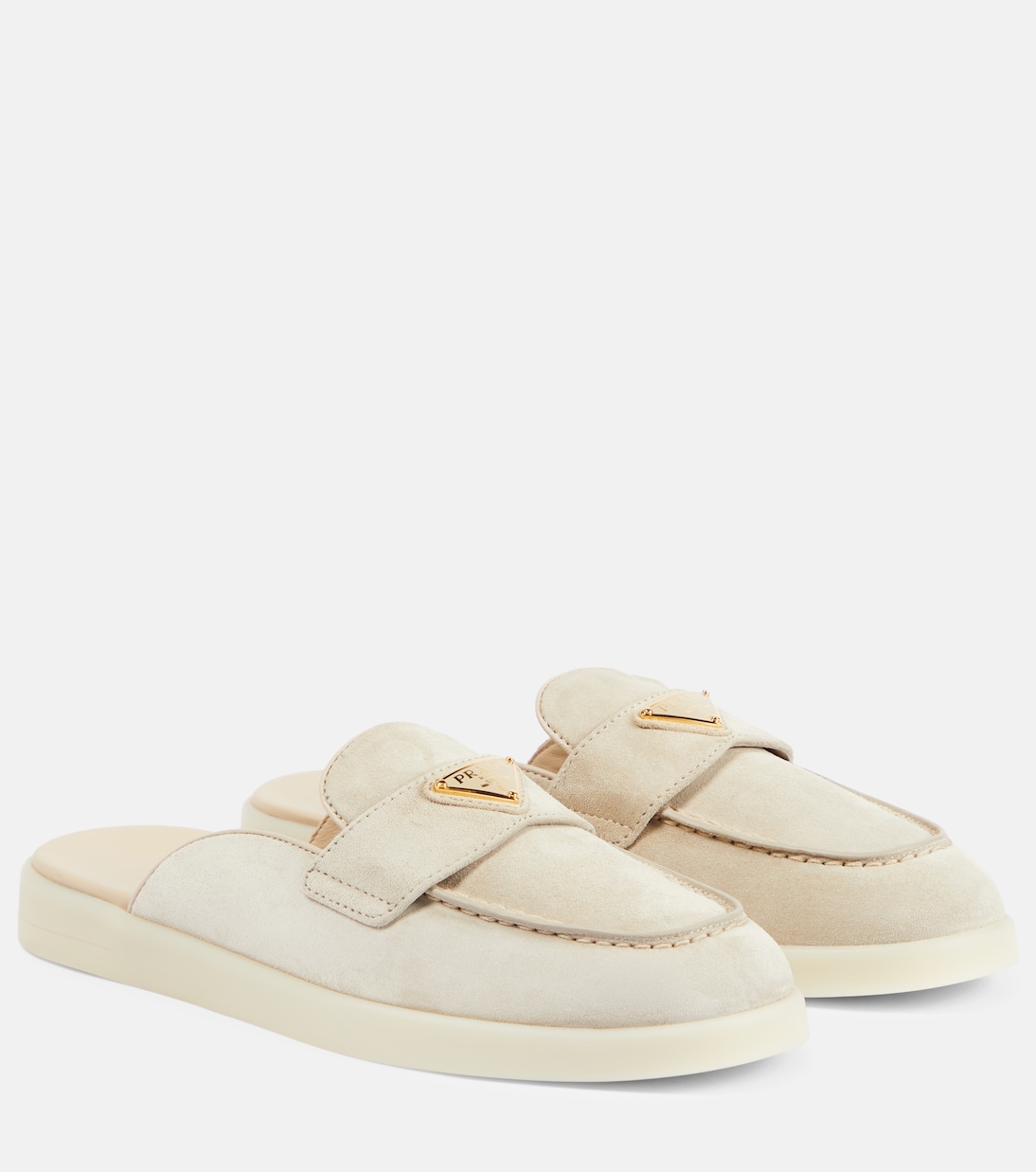 Slippers de ante con logo | Prada