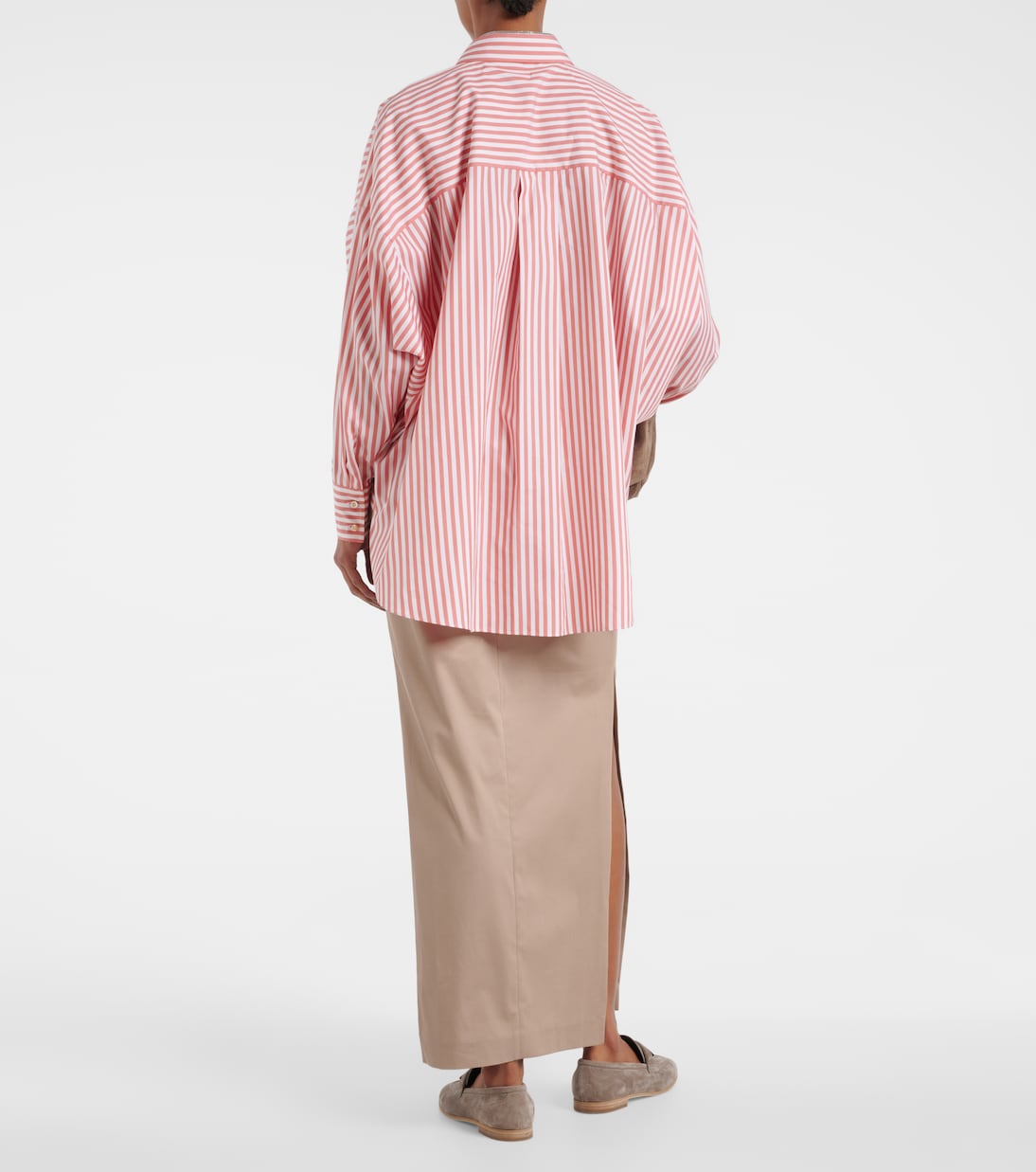 Oversize-Hemd aus Baumwolle und Seide | Brunello Cucinelli