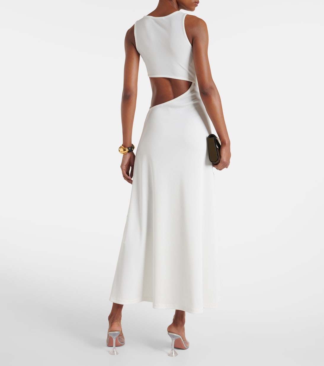 Stone Cavern ribbed-knit cutout maxi dress | Christopher Esber