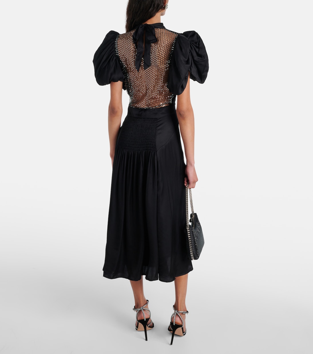 Dawnana embellished puff-sleeve gown | Rotate