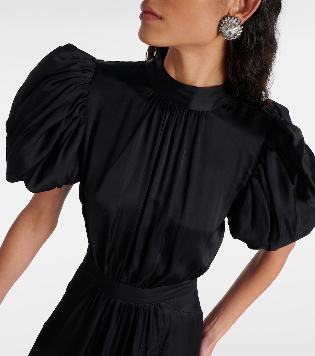 Dawnana embellished puff-sleeve gown | Rotate