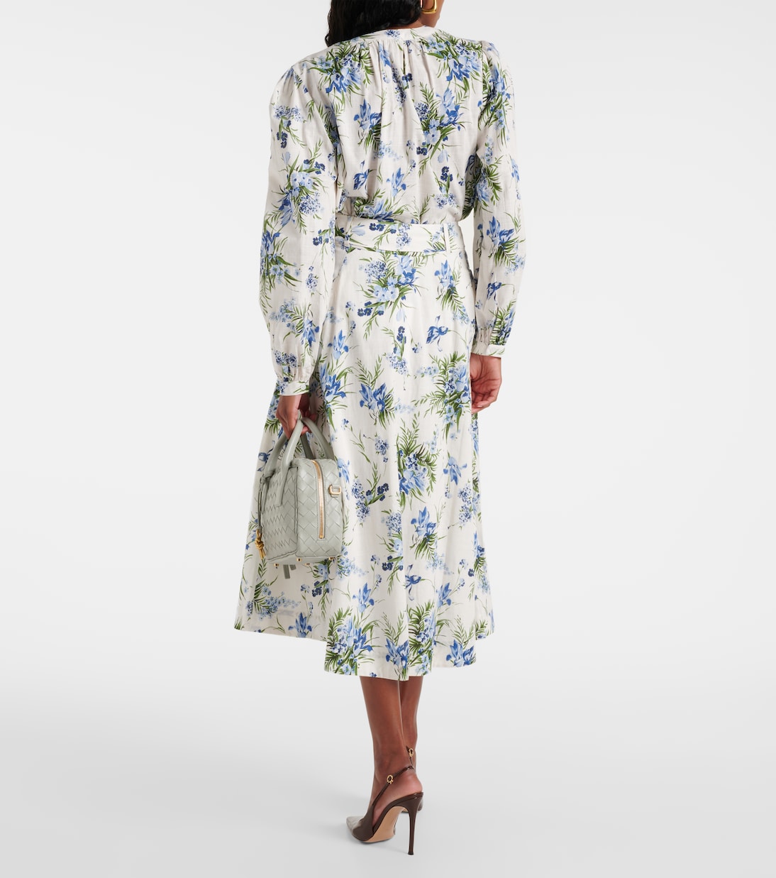 Falda midi Arwen de algodón floral | Veronica Beard