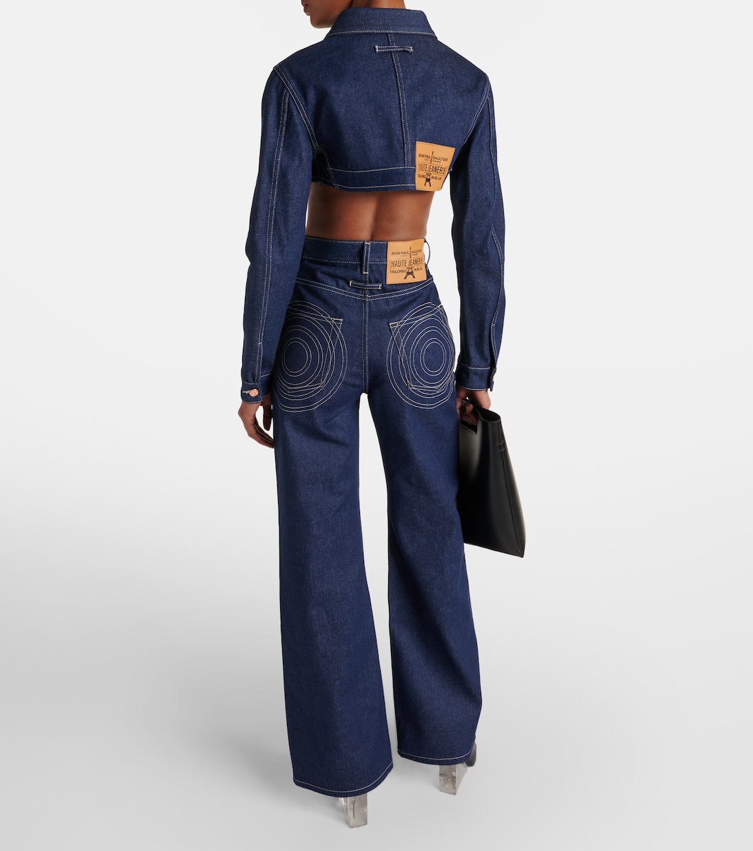 Chaqueta cropped Conical de denim | Jean Paul Gaultier