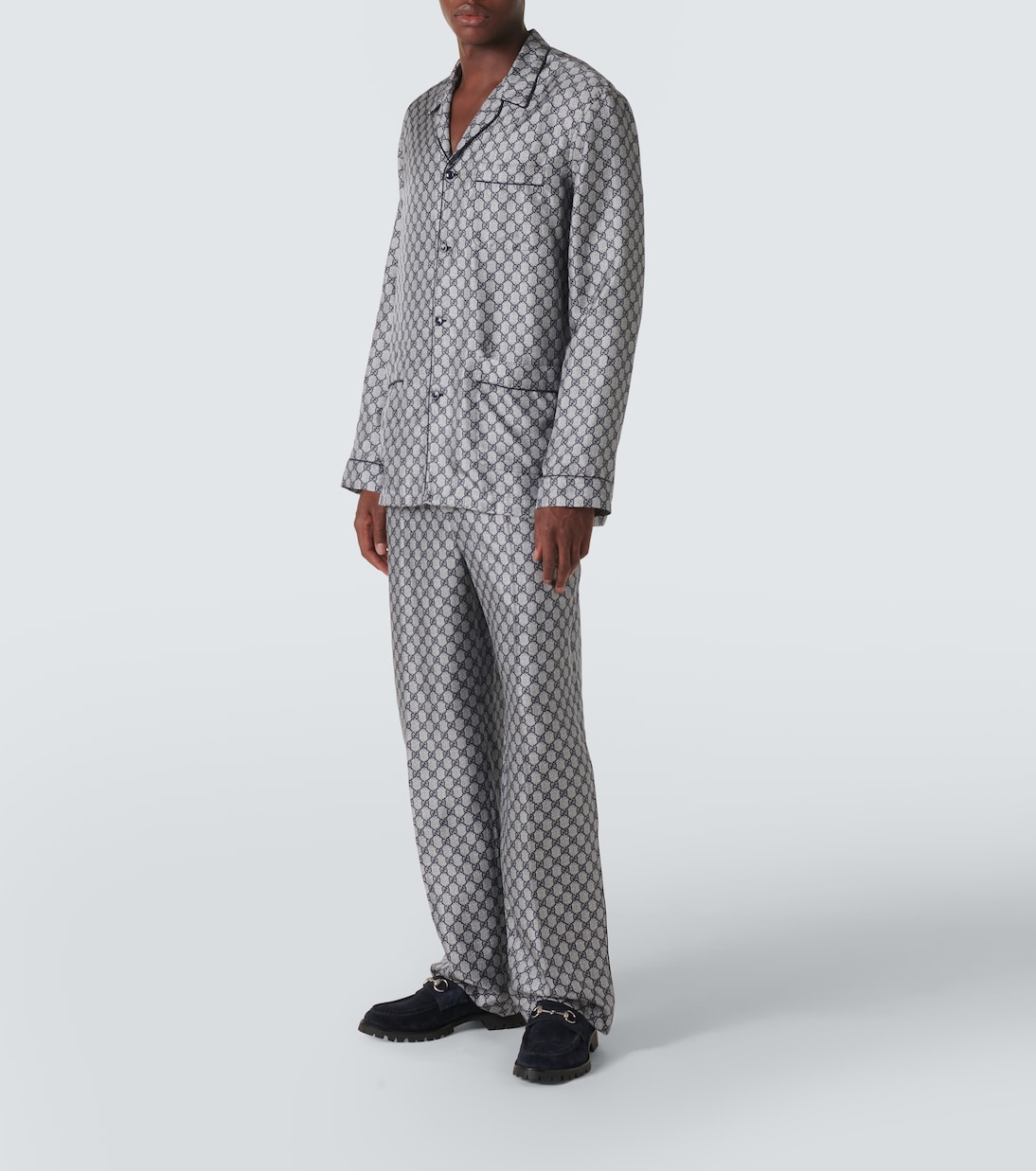 Camicia in seta GG | Gucci