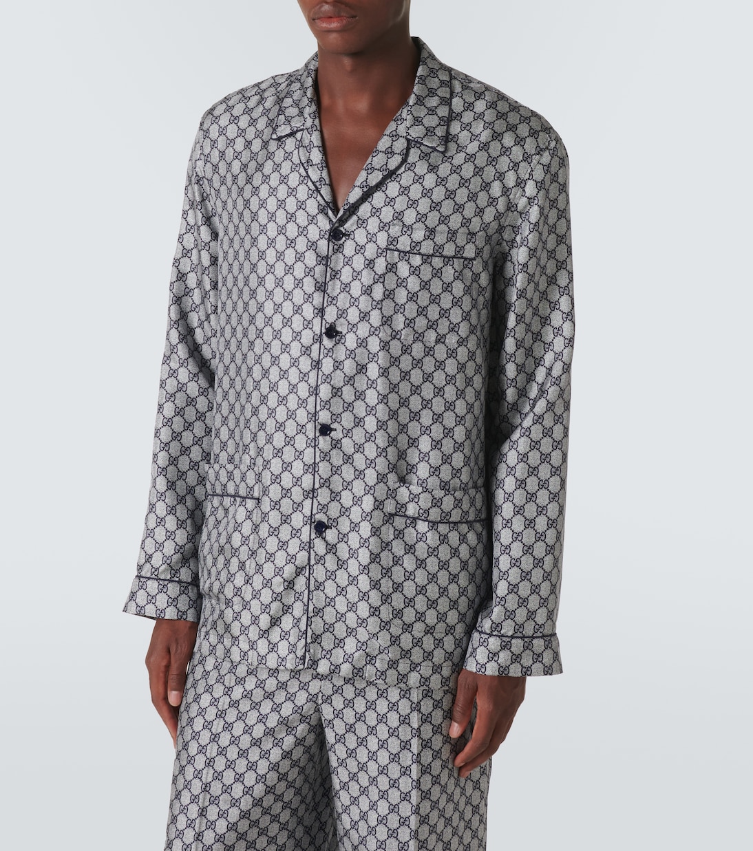 Camicia in seta GG | Gucci