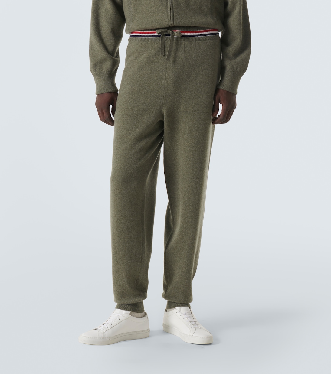 Pantalon de survêtement RWB Stripe en cachemire | Thom Browne
