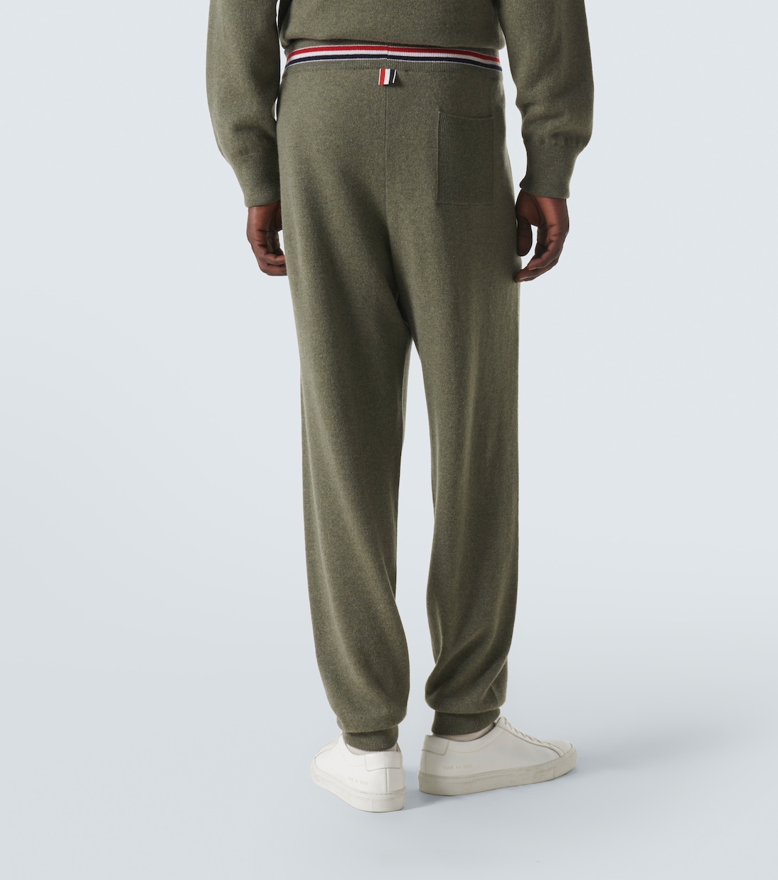 Pantalon de survêtement RWB Stripe en cachemire | Thom Browne