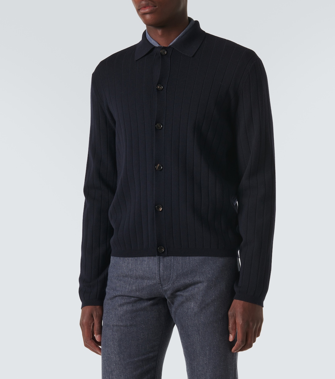 Cardigan in lana a coste | Loro Piana