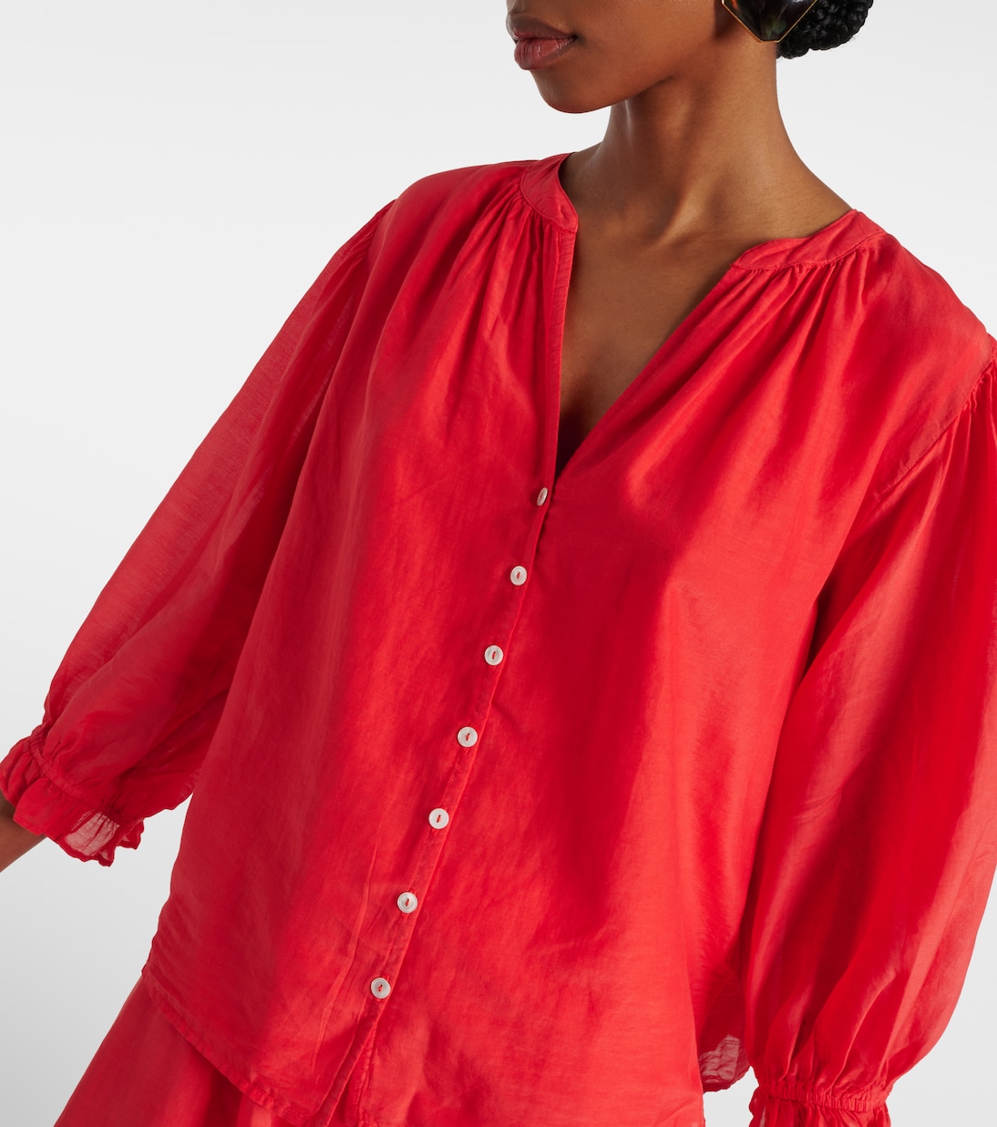 Camisa Mel de algodón y seda | Velvet