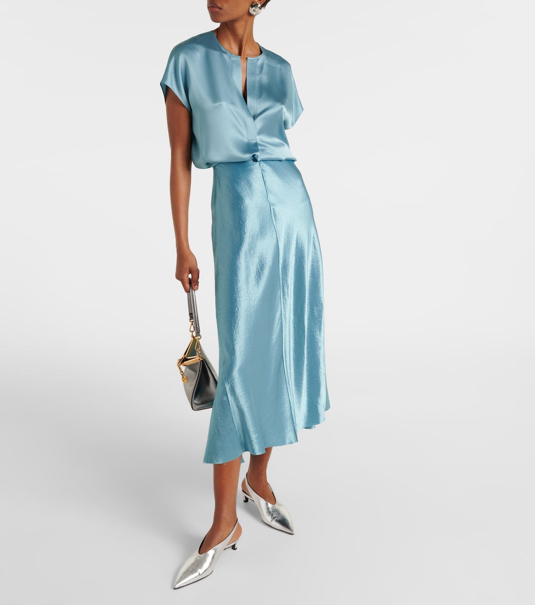 Tie-neck silk blouse | Vince