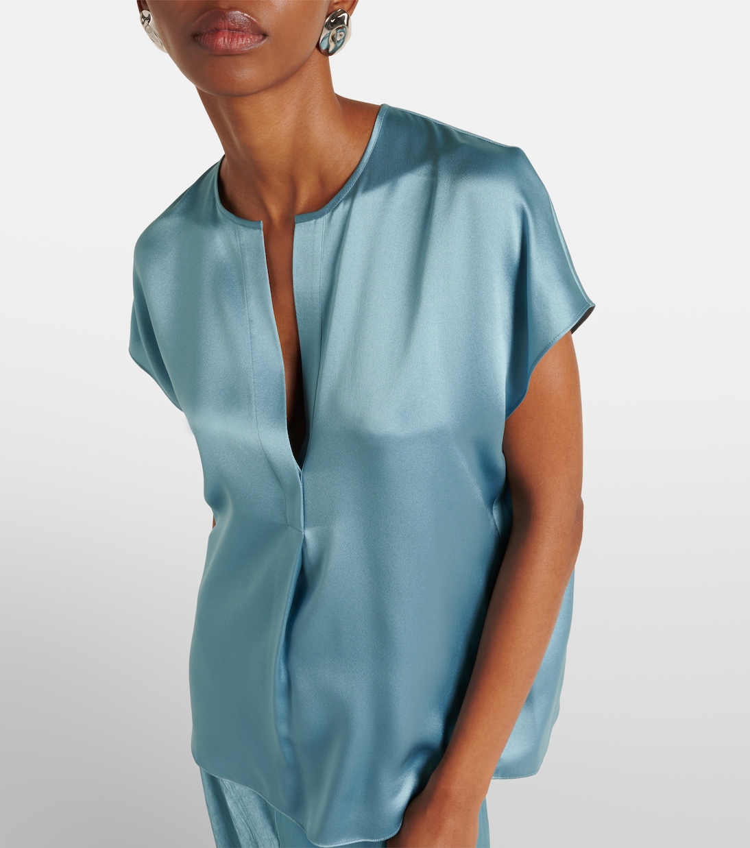 Tie-neck silk blouse | Vince