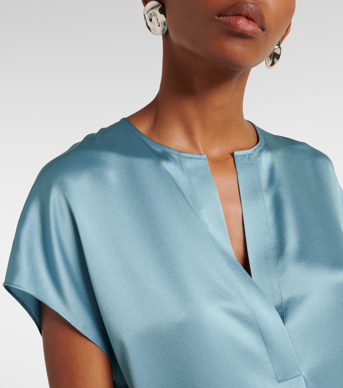 Tie-neck silk blouse | Vince