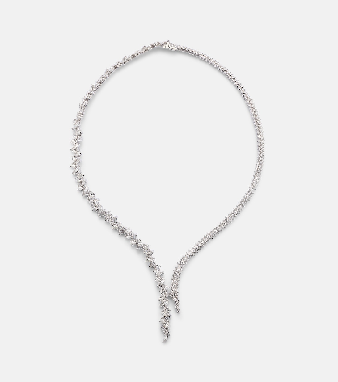 Collana in oro bianco 18kt con diamanti | Yeprem