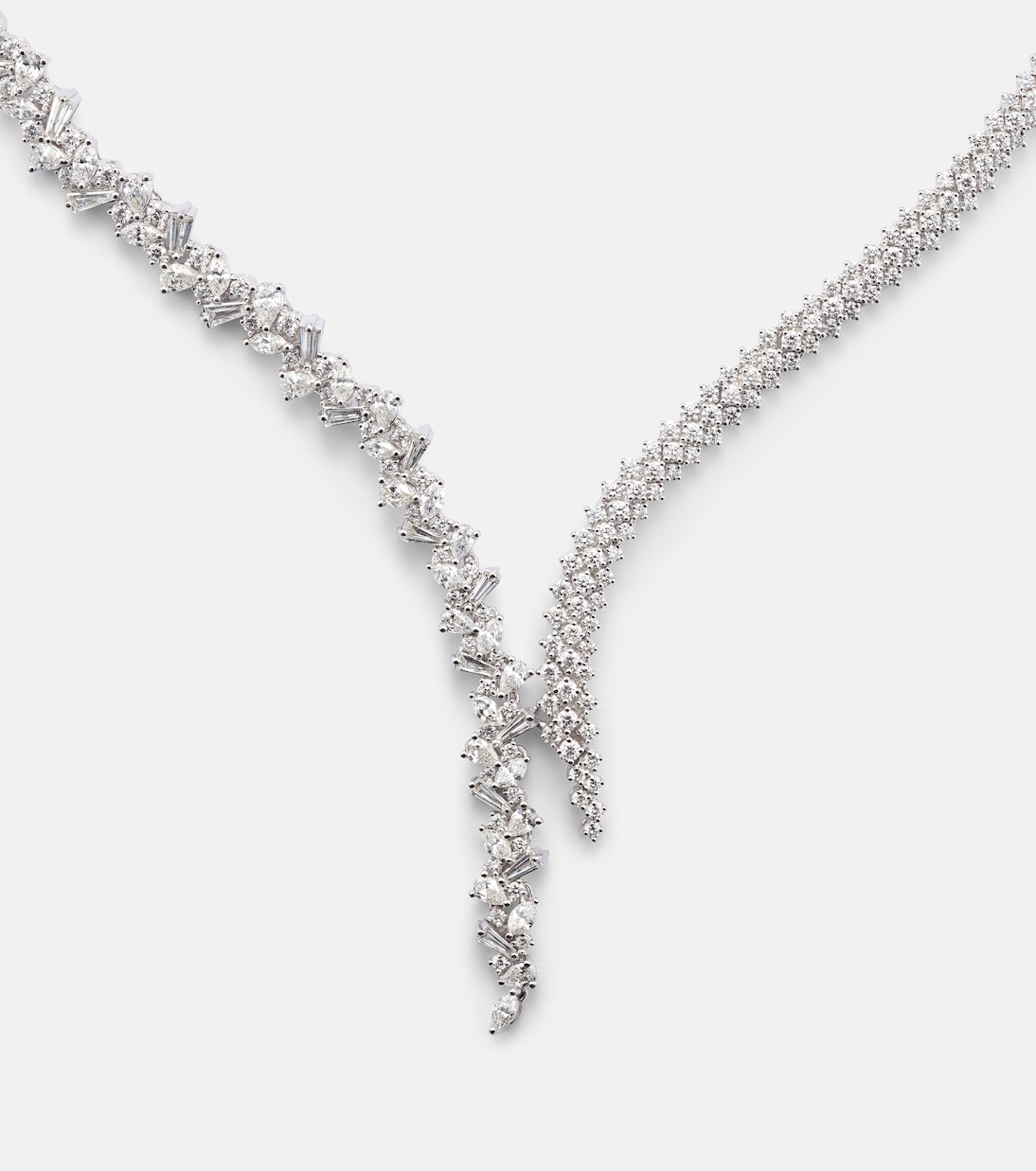 Collana in oro bianco 18kt con diamanti | Yeprem
