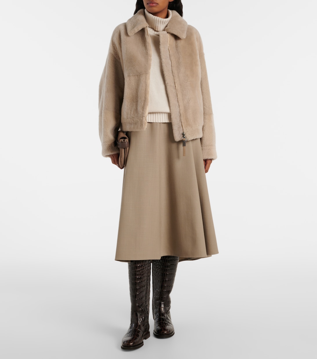 Stivali in pelle stampata  | Brunello Cucinelli