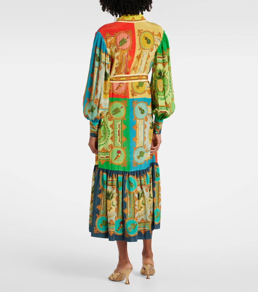 Bedrucktes Hemdblusenkleid Monte aus Leinen | Alémais