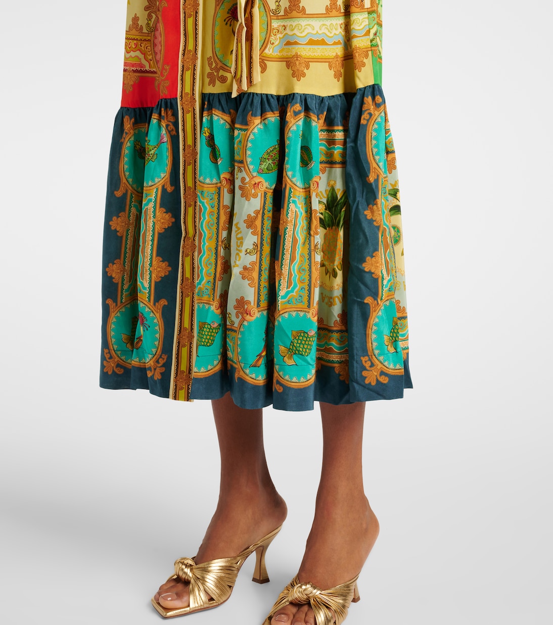 Bedrucktes Hemdblusenkleid Monte aus Leinen | Alémais