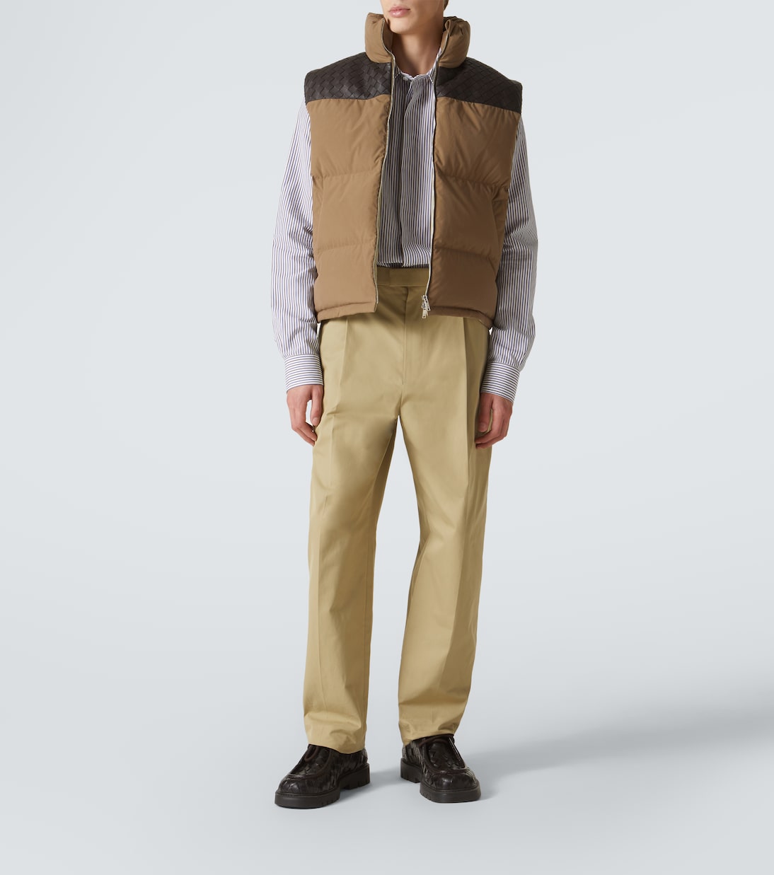 Daunenweste Intrecciato aus Baumwollpopeline | Bottega Veneta