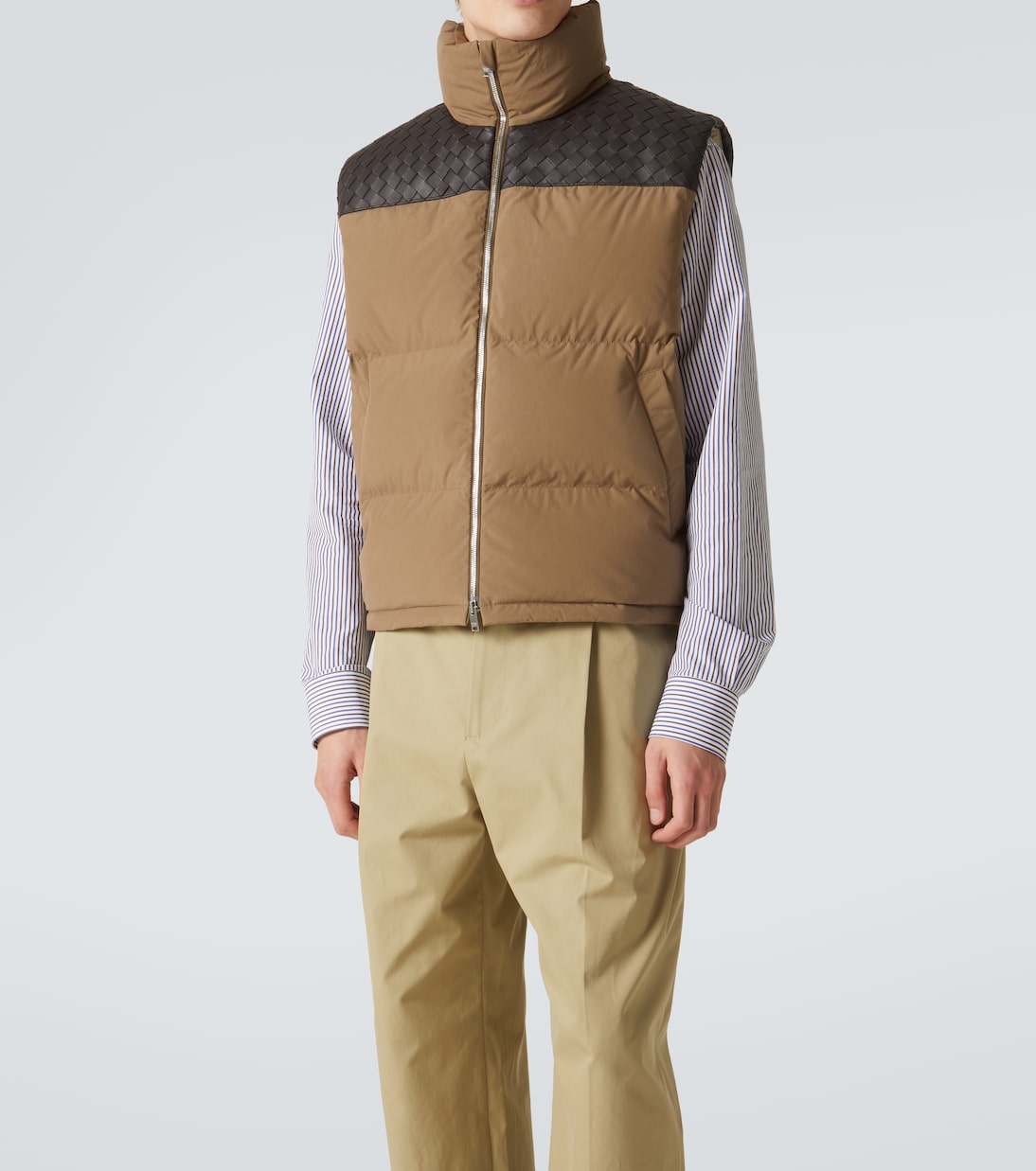 Daunenweste Intrecciato aus Baumwollpopeline | Bottega Veneta
