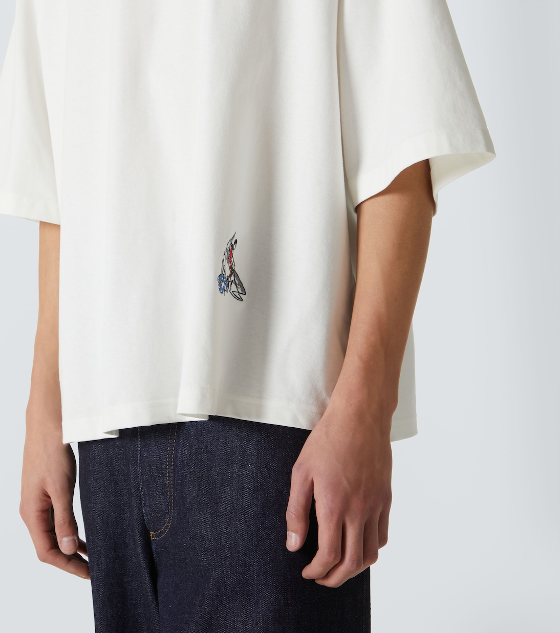 Besticktes T-Shirt aus einem Baumwollgemisch | Bottega Veneta