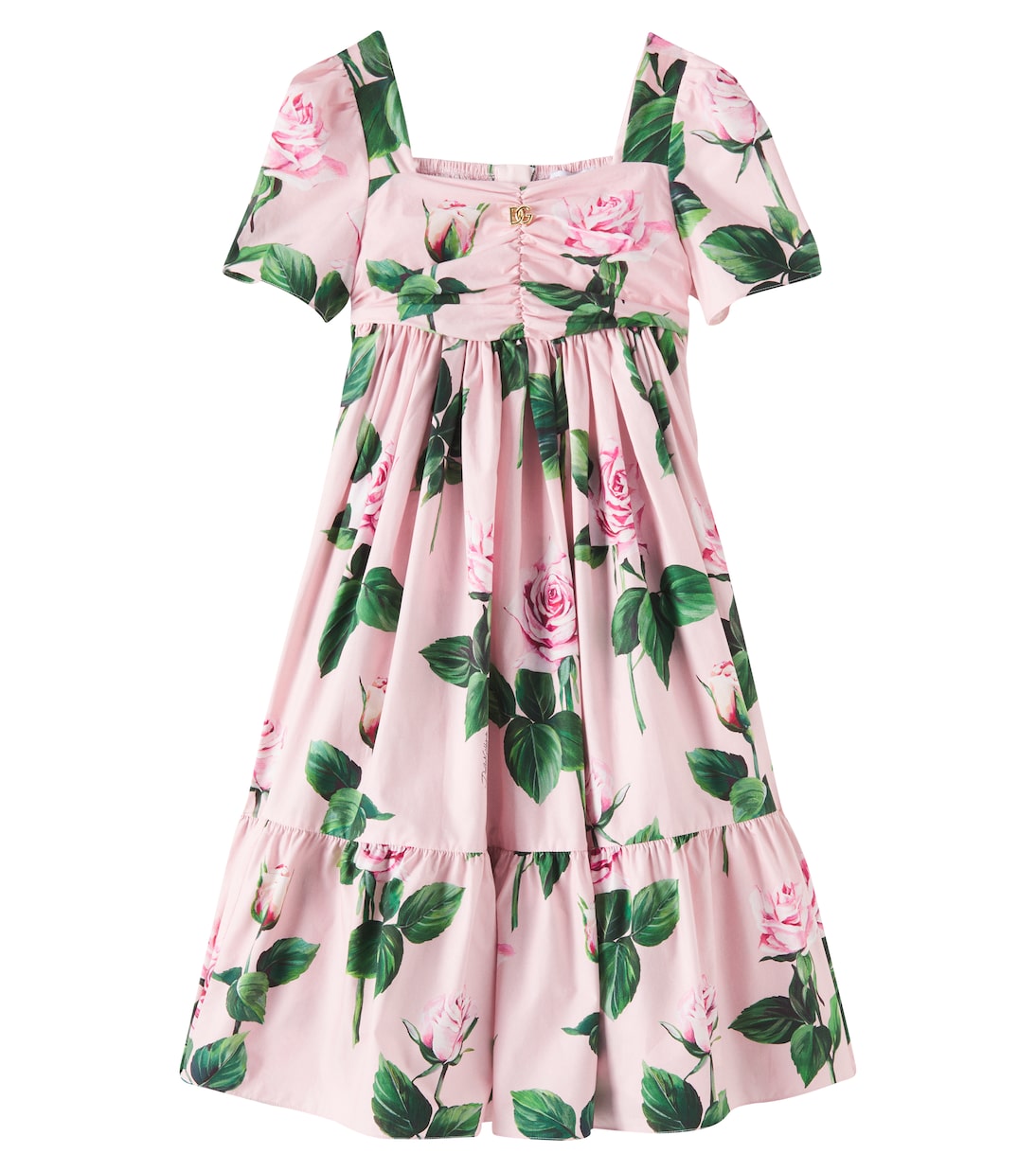 Robe en coton à fleurs | Dolce&Gabbana Kids