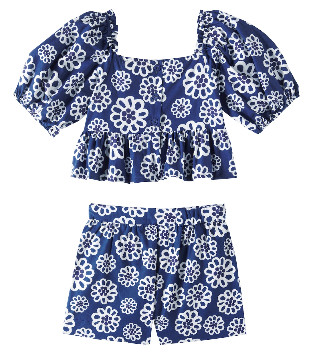 Top e shorts in cotone con stampa | Fábula