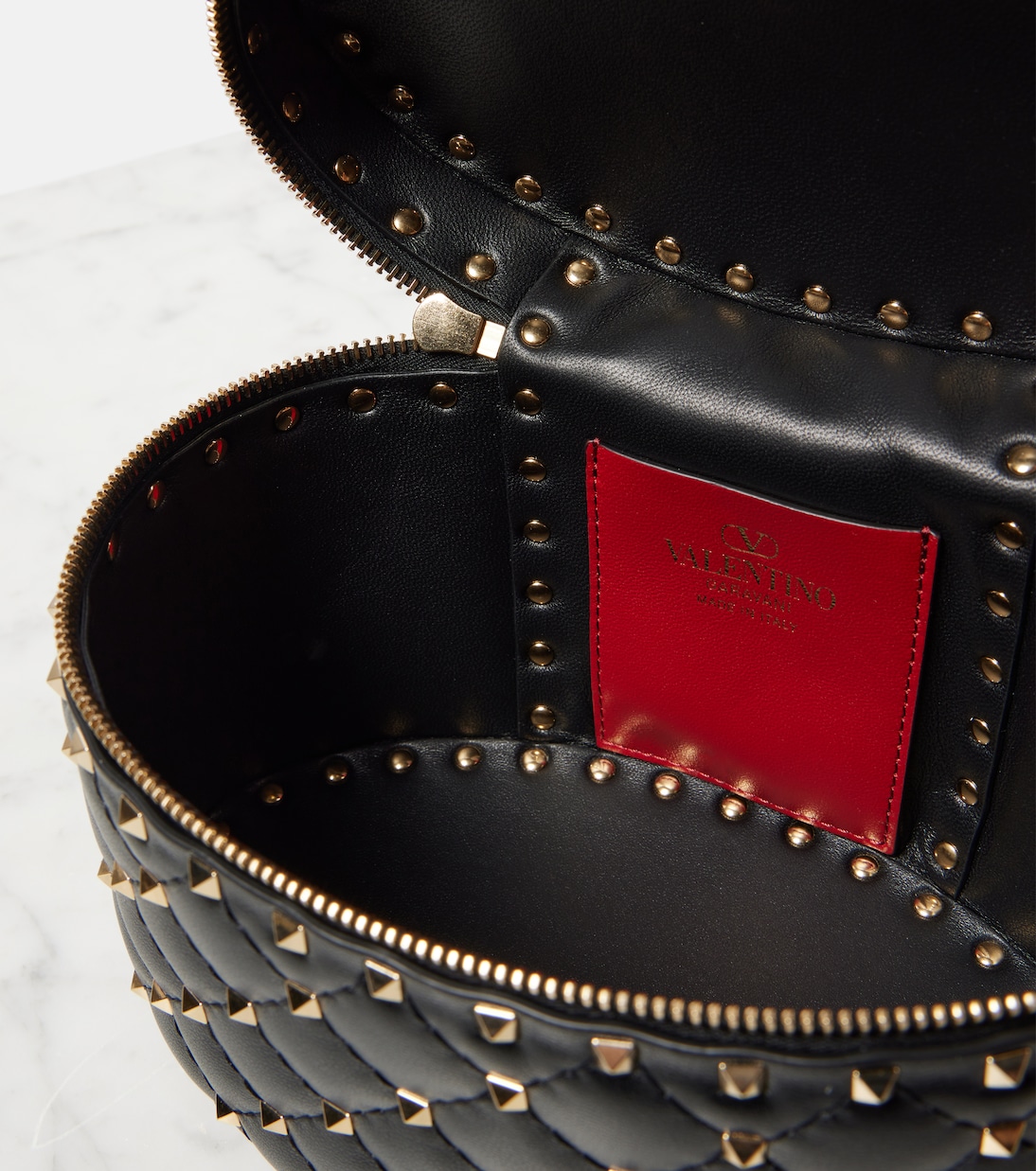 Sac vanity Rockstud Spike Small en cuir | Valentino Garavani