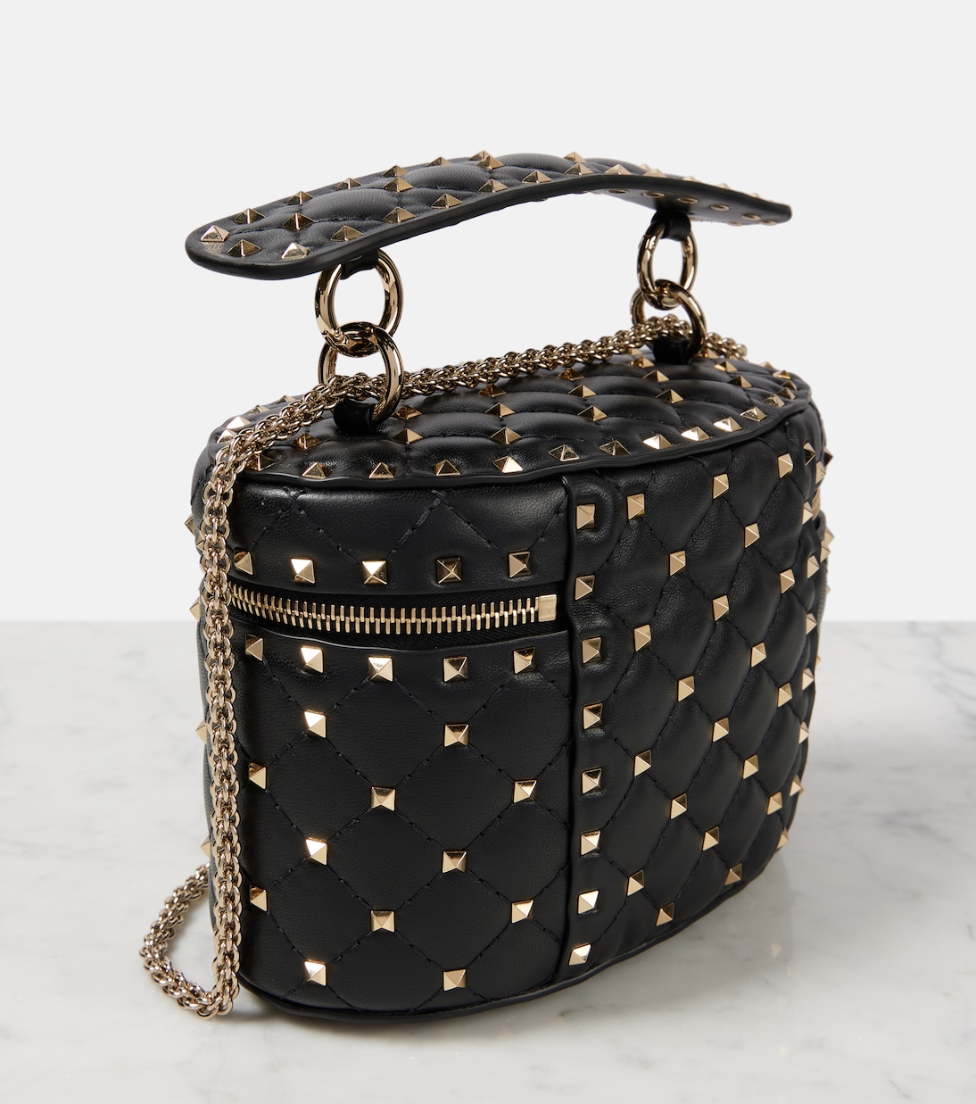 Sac vanity Rockstud Spike Small en cuir | Valentino Garavani