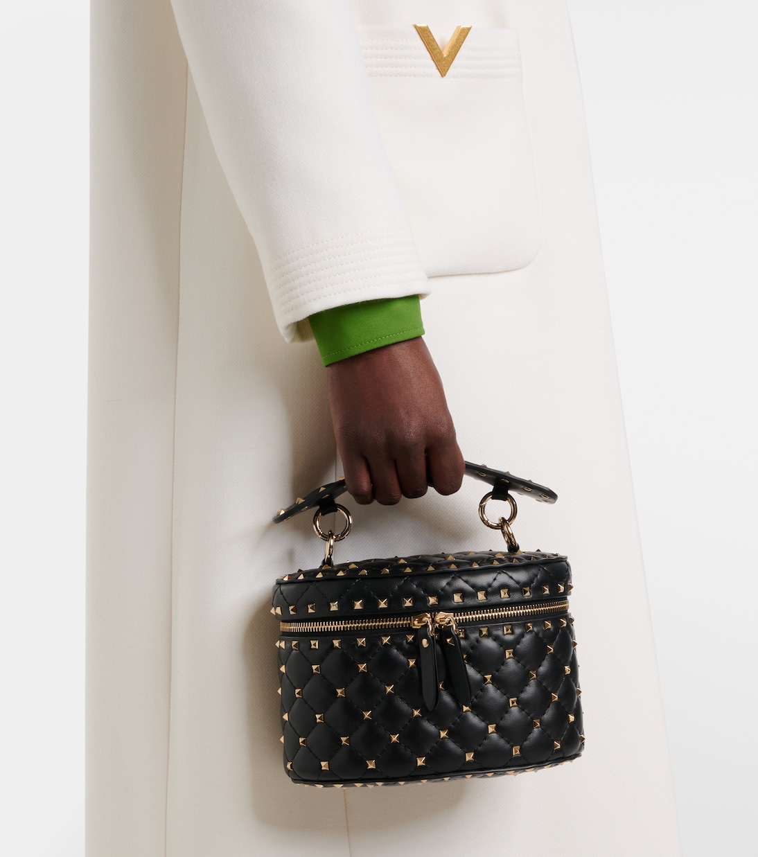 Sac vanity Rockstud Spike Small en cuir | Valentino Garavani