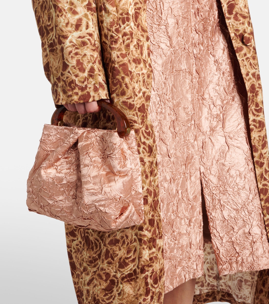 Crisp Mini crushed plissé tote bag | Dries Van Noten