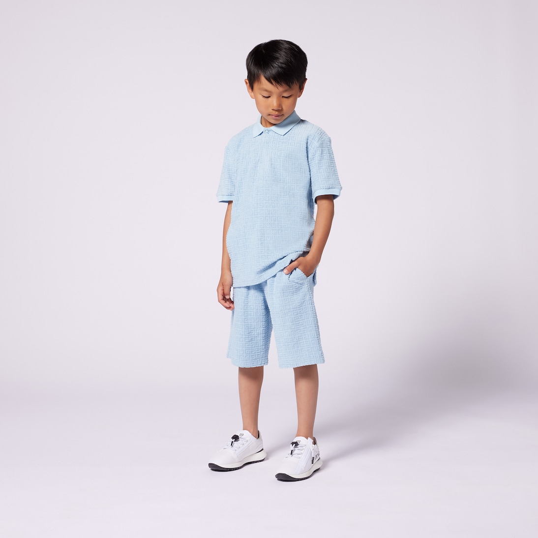 قميص بولو من جاكار قطن تيري 4G | Givenchy Kids