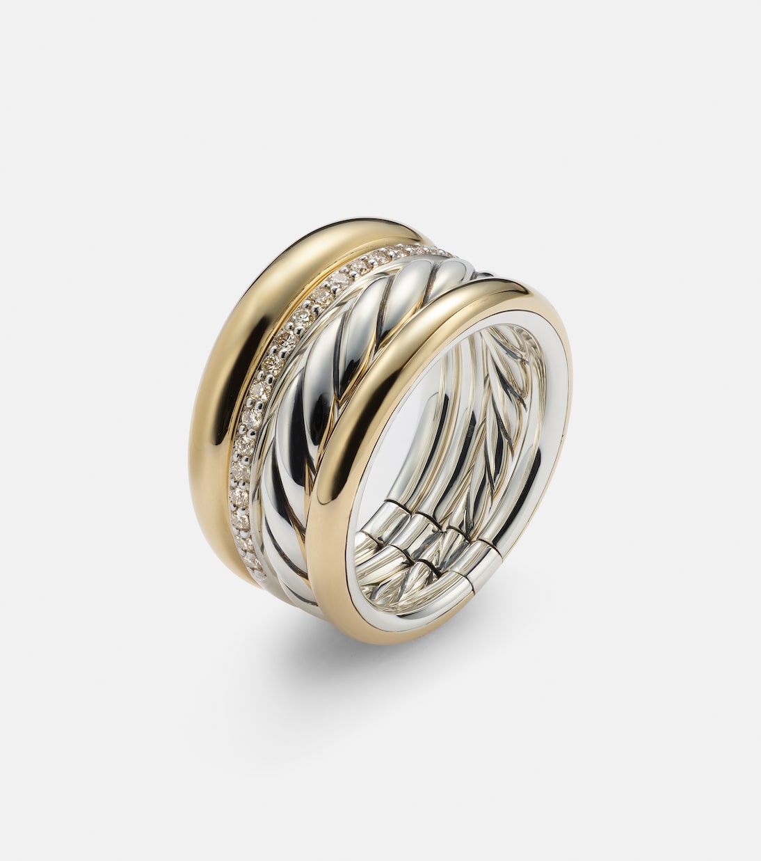 Anello DY Mercer® in oro 18kt e argento sterling con diamanti | David Yurman