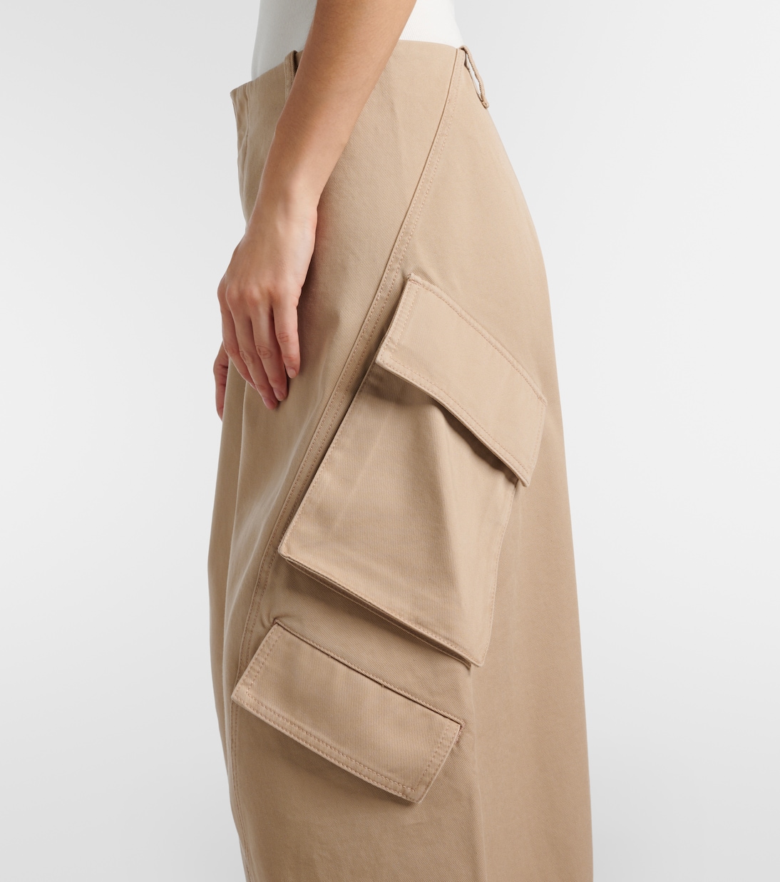 Pantalon cargo ample en jean | Alaïa
