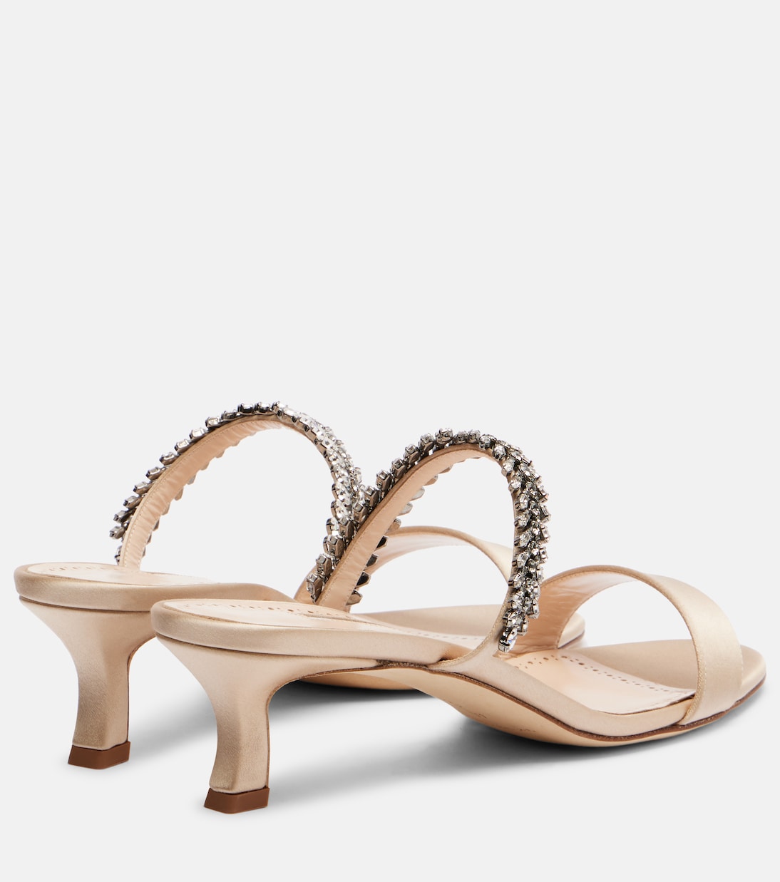Verzierte Sandalen Kifasan aus Satin | Manolo Blahnik