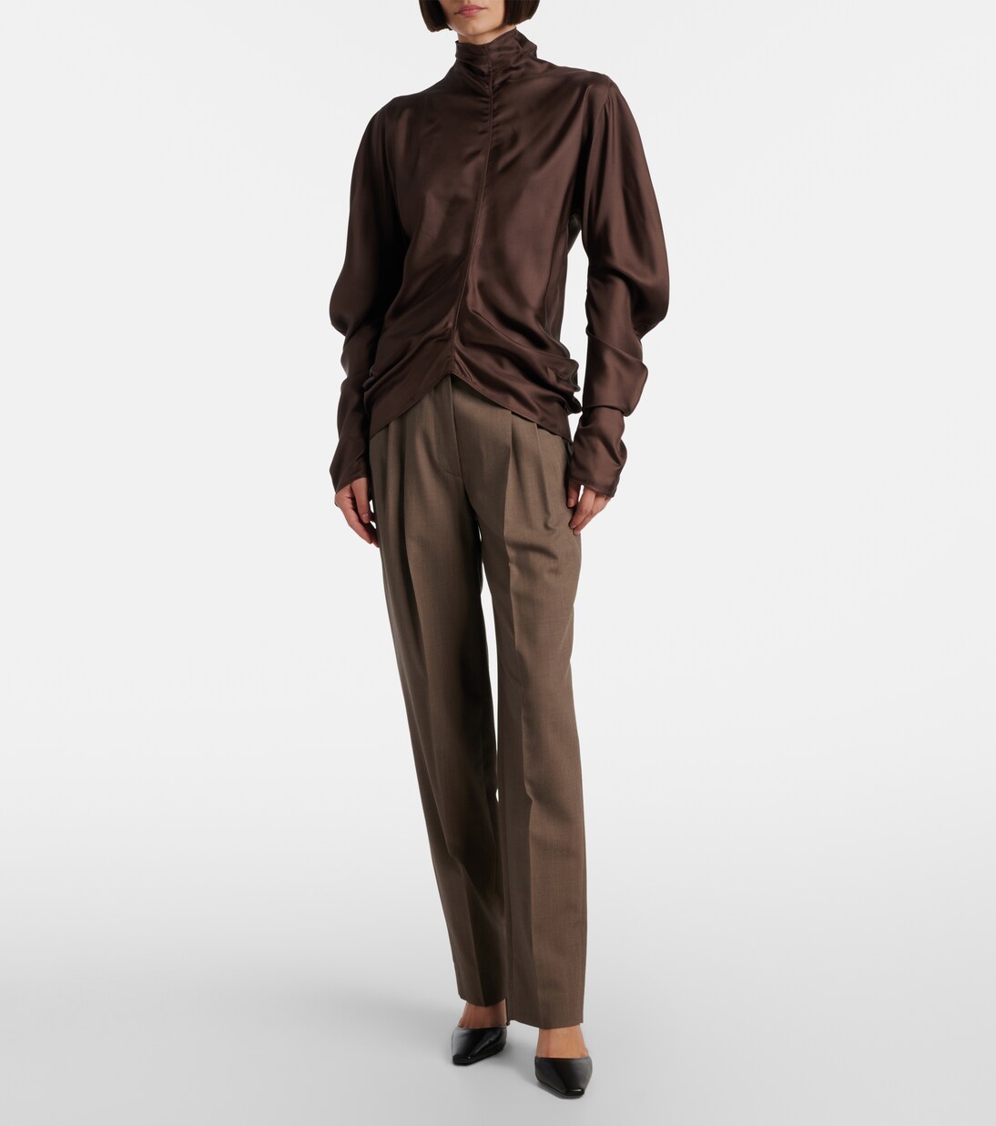 Miles draped silk blouse | The Row