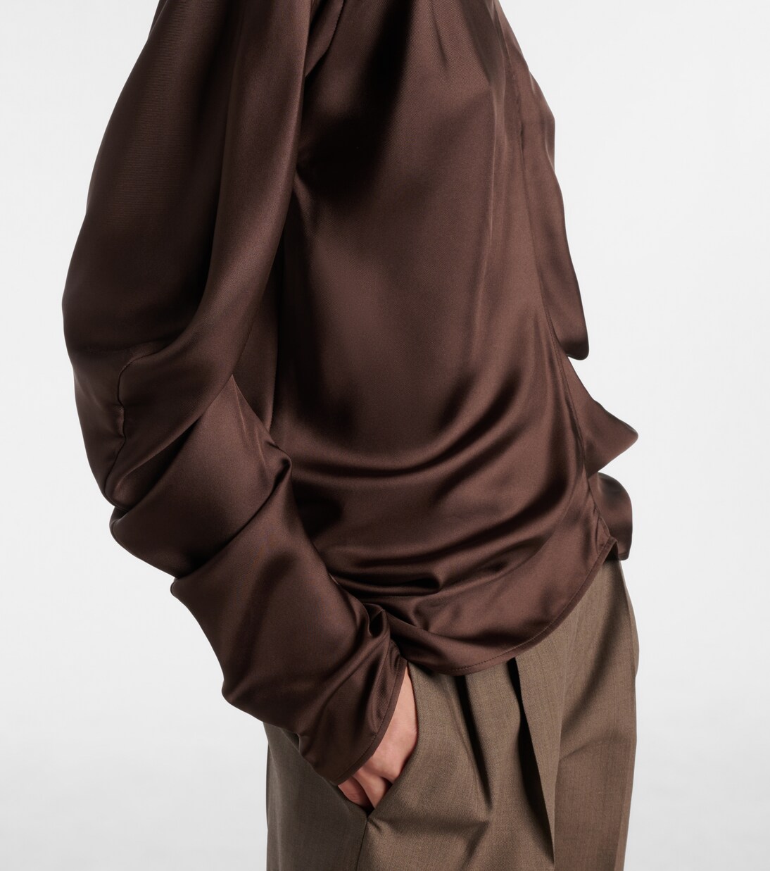 Miles draped silk blouse | The Row