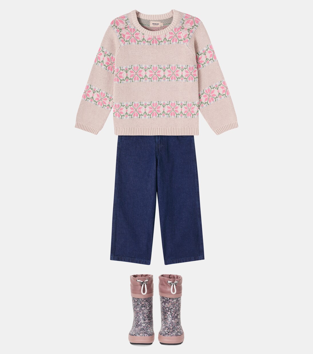 Bedruckte Gummistiefel | Wheat