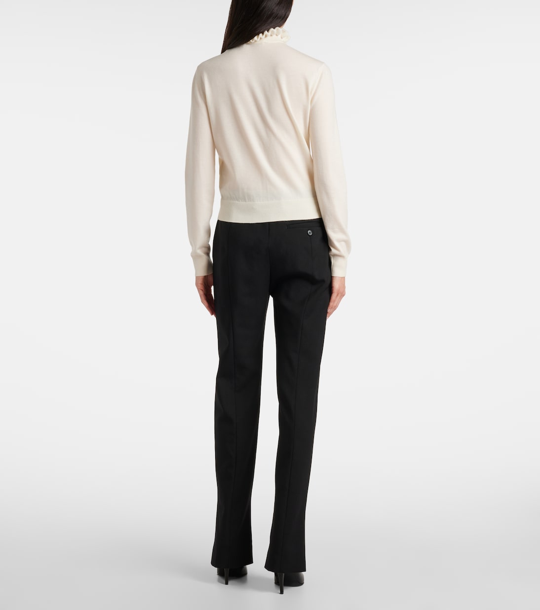 Jersey en mezcla de lana festoneado | McQueen