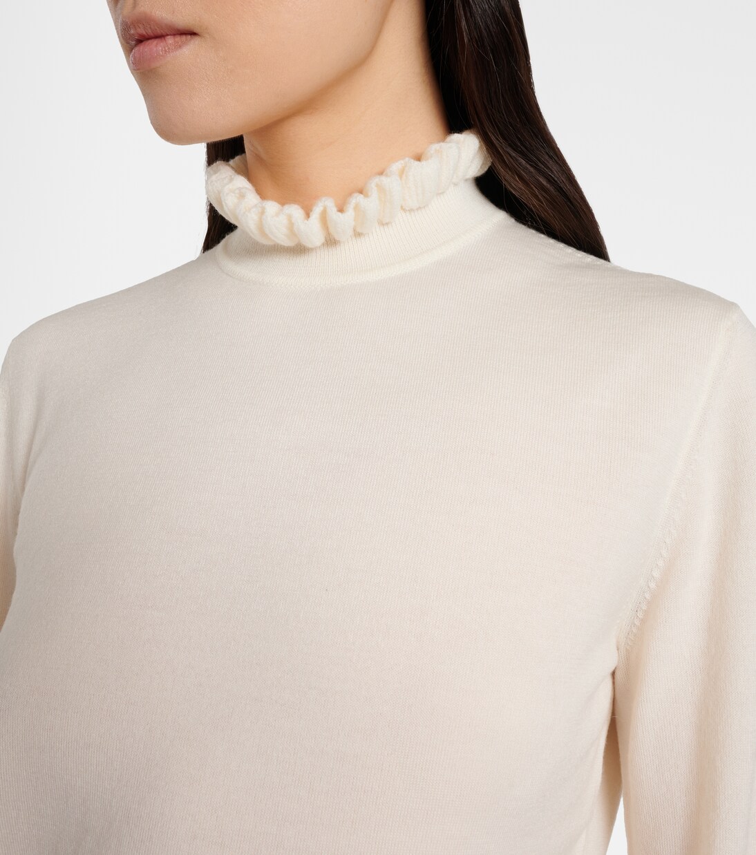 Jersey en mezcla de lana festoneado | McQueen
