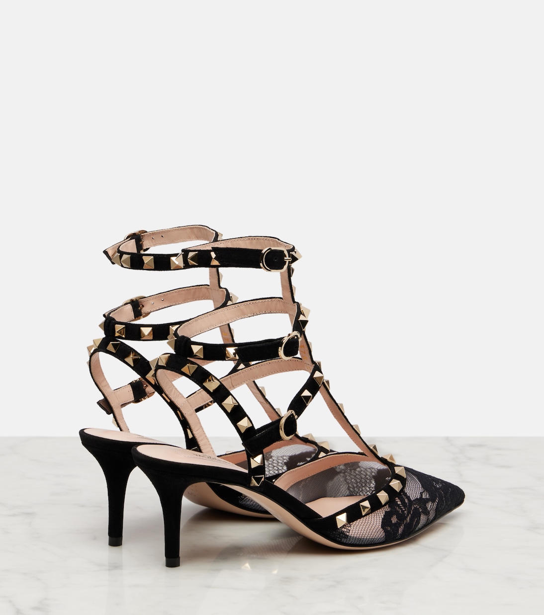 Rockstud 레이스 스웨이드 펌프스 | Valentino Garavani