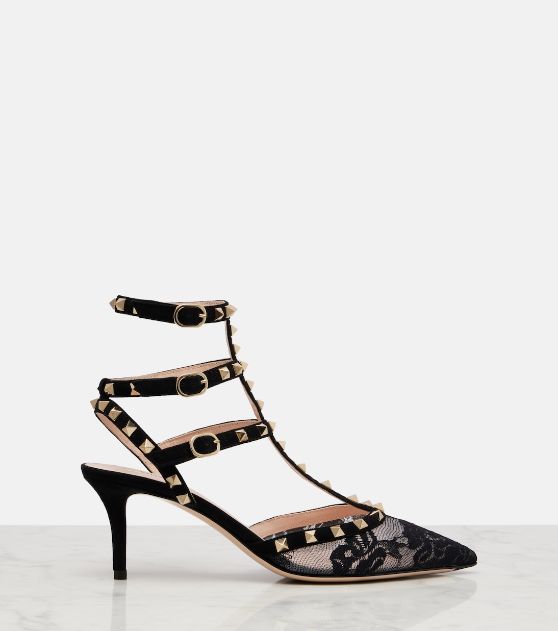 Rockstud 레이스 스웨이드 펌프스 | Valentino Garavani