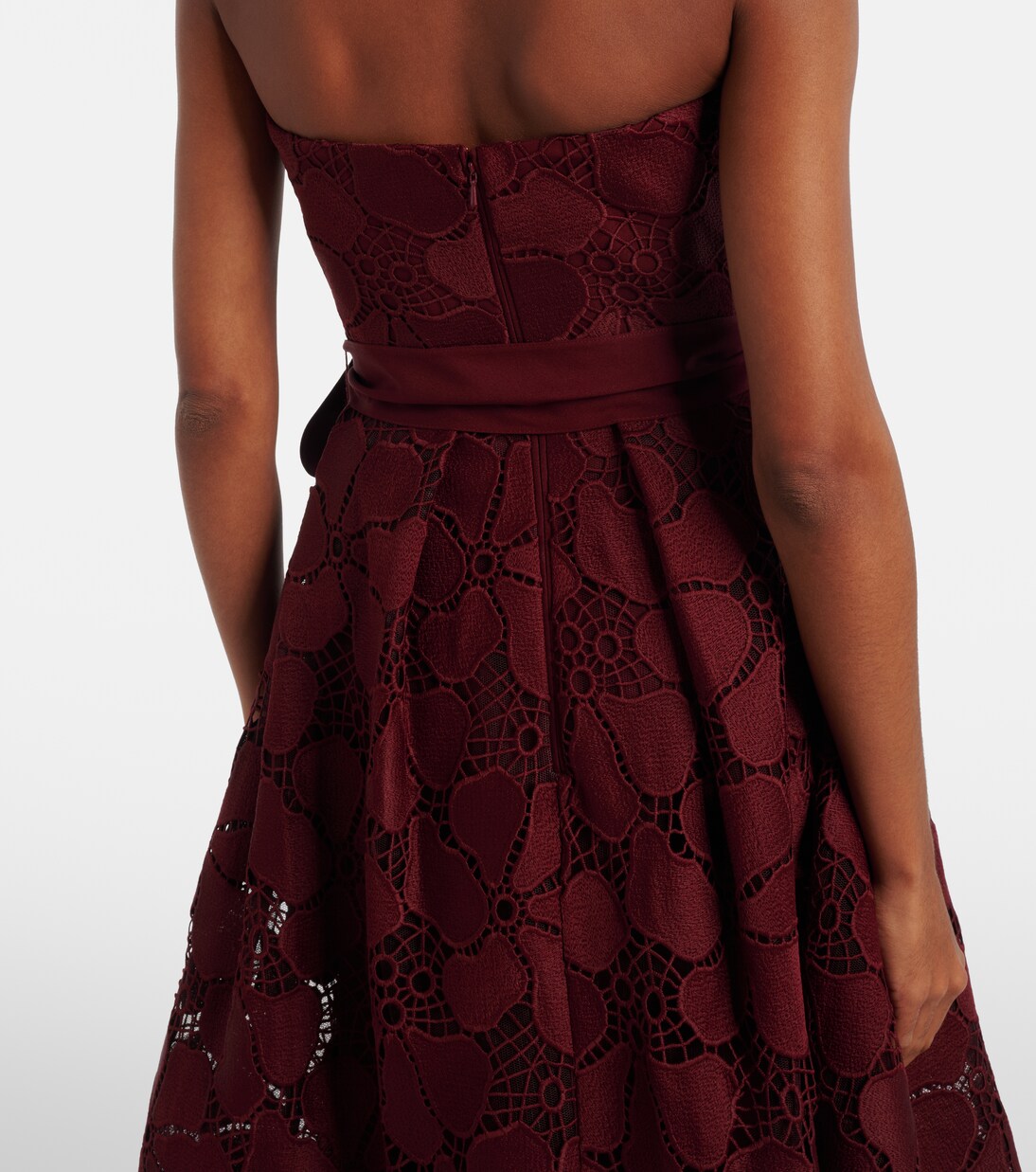 Silk-blend guipure lace cocktail dress | Elie Saab