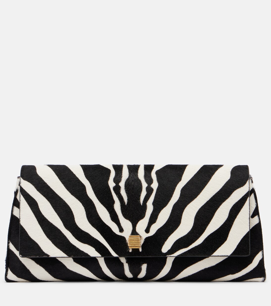 Audrey zebra-print calf hair clutch | Khaite
