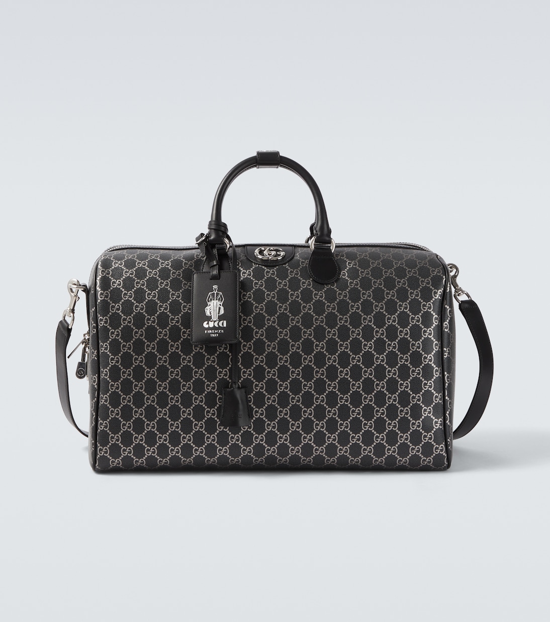 GG leather-trimmed duffel bag | Gucci