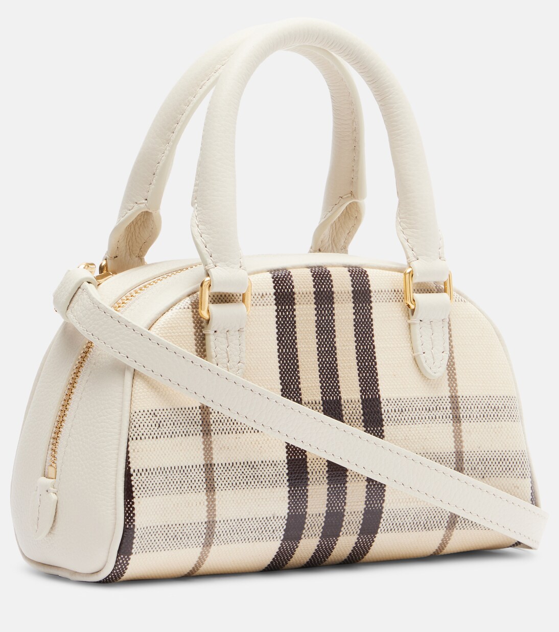 Highlands Small canvas top-handle bag | Burberry