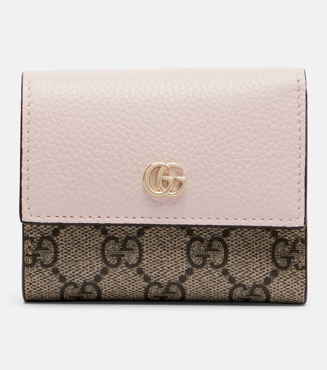 GG Marmont Mini leather-trimmed wallet | Gucci