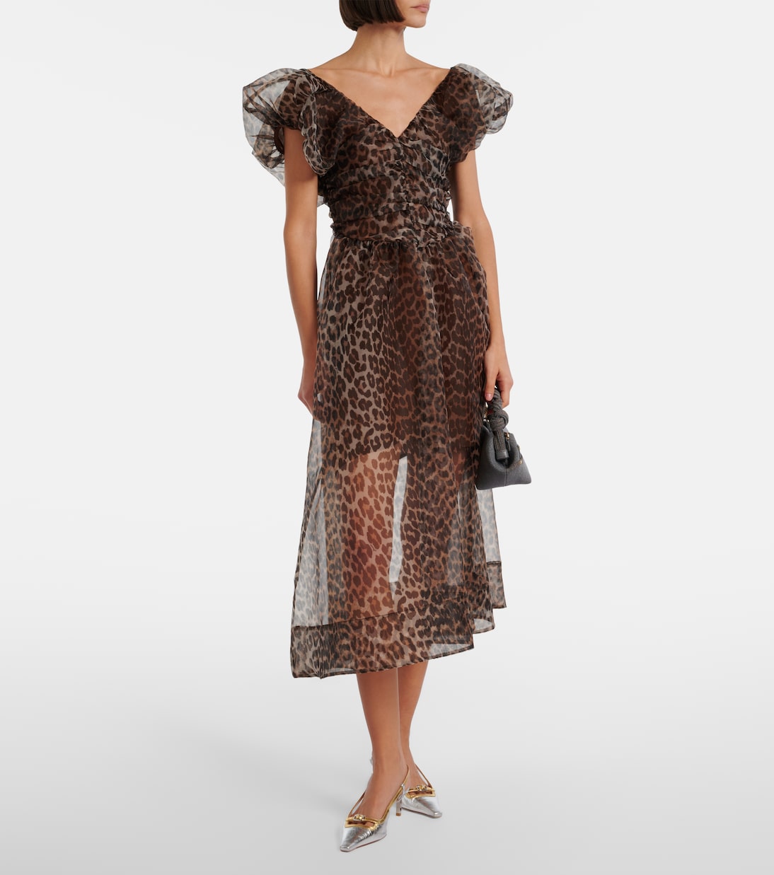 Bou Mini denim top-handle bag | Ganni